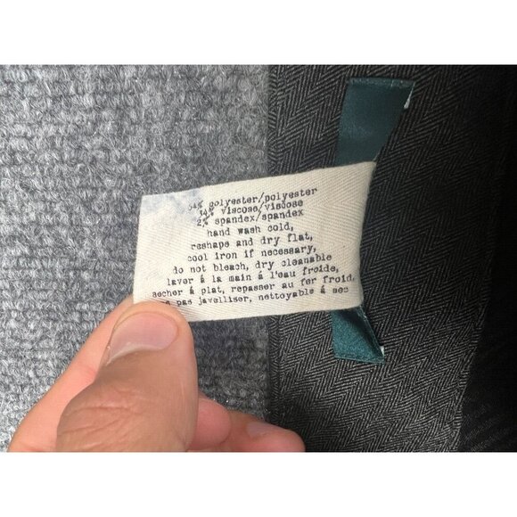 Cartannier Dress Pants Women's 8 Gray Pleated Bootcut Hi Rise Exposed Buttons - Picture 3 of 8